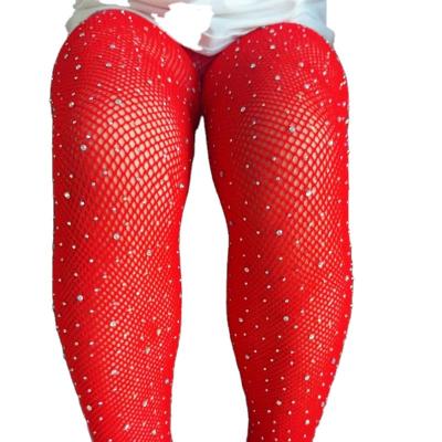 China Breathable diamond socks kids fishnet tights fishne girl tights fashion hollow out  net stockings for children for sale