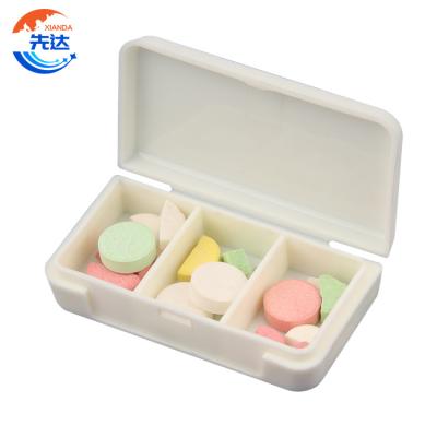 China Eco-friendly Weekly Pill Organizer Mini Pill Box Mid and Evening Three Meal Pill Box Elderly Take Separately Packed Medicine for sale