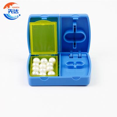 China Eco-Friendly Weekly Pill Organizer Customize Pill Rectangle Cut Drug Capsule Pill Box Pill Cutter With Container Dispenser Weekly Bulk Custom Medicine Storage for sale