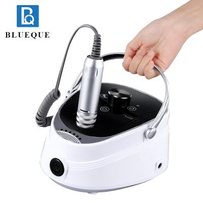 China BLUEQUE Stainless Steel 35000rpm Professional Rechargeable Electric Nail Drill E File Portable Electric File with 6 Bits for Manicure Pedicure Carve Polish for sale