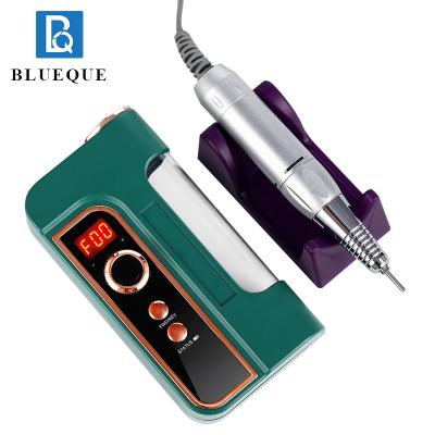 China Professional Plastic Portable Electric Acrylic Nail Drill Machine 30000rpm Nail Tool Kit with Rechargeable Power Bank for Nail Salon for sale