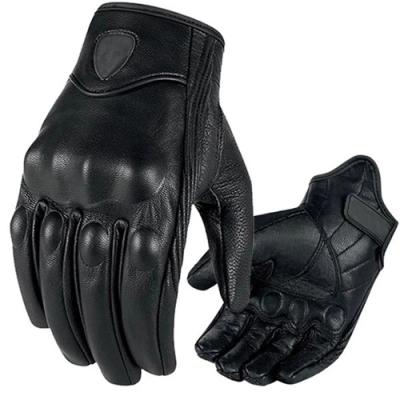 China Real Touch Screen Racing Motorcycle Gloves Men Unisex Leather Motorcycle Cycling Gloves Leather Trim Gloves for sale