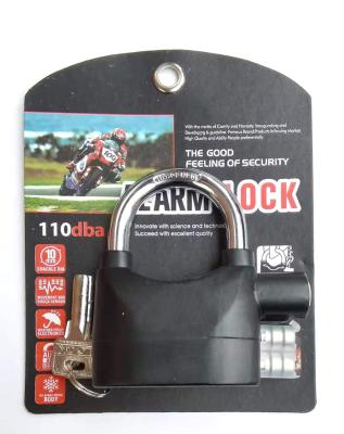 China Aluminum Alloy Motorcycle Disc Brake Collar Aluminum Alloy Alarm Padlock Anti-theft Lock for Motorcycle with 110DB for sale