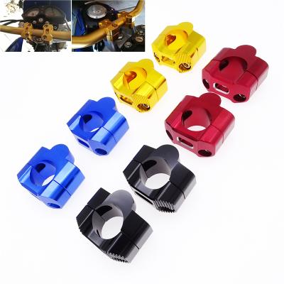 China No 2 Pieces CNC 22mm 28mm Off Road Motorcycle Bar Clamps Handlebar Risers Adapter For 7/8