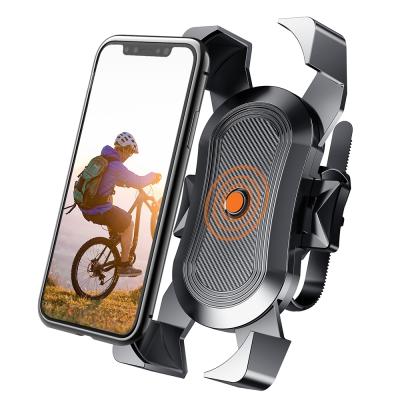 China Universal ABS+Silicone+Material Bike Phone Holder Motorcycle Bicycle Phone Holder Handlebar Mount Bracket Mount Phone Holder For Cellphone for sale