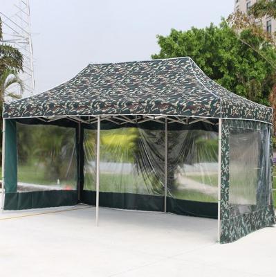 China Steel Frame 3*3M 3*4.5M 3*6M 4*8M Folding Tent Military Tent Durable Camouflage Relief Military Tent for sale