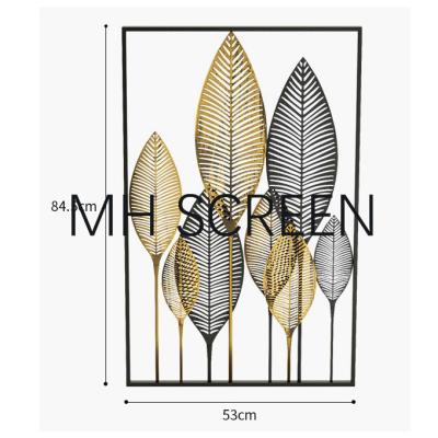 China 2021 New Design Metal Art Decor Frameset Iron Leaf Art And Craft Wall Hanging Decoration Wall Decor for sale