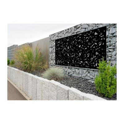 China Easily Assembled Outdoor Garden Plugs Decorative Outdoor Privacy Screen Laser Cut Landscape Wall Panels Metal Fencing Infills for sale