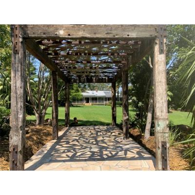 China Easily Assembled Customized Laser Cut Metal Pergola Panels Garden Screen for sale