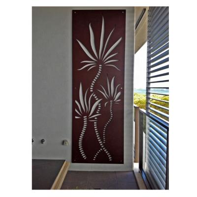 China Easily Assembled Abstract And Floral Pattern Design Decorative Privacy Screen Laser Cut Metal Panels for sale