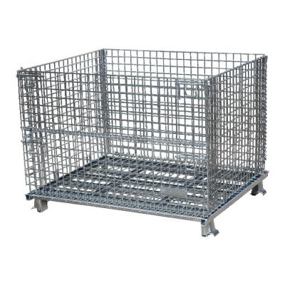 China Sustainable Galvanized Industrial Metal Mesh Basket/Container Store for sale