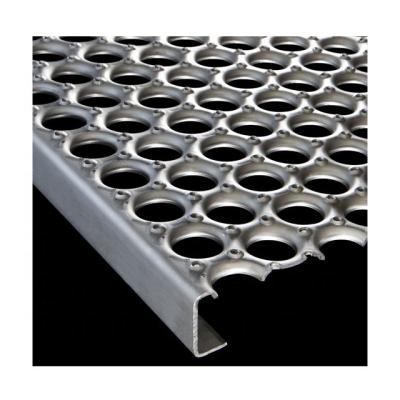 China Walkway Industry Floor Grip Strut Grating , Perforated O Type Metal Plank for sale