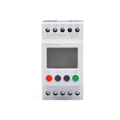 China RD6-W LCD screen voltage monitoring protection sealed digital phase lose failure relay monitor for motors for sale