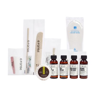 China Cheap Eco Hotel Spa Organic Toiletries Biodegradable Hotel Guest Room Toiletries Home Travel Amenities List Supplies Set for sale