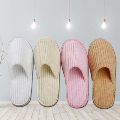 China Hotel/Travel/Guest Disposable Slippers Non-slip Washable Flat White Custom Logo Shoes Indoor Spa Bedroom Personalized Wholesale Luxury Cheap for sale