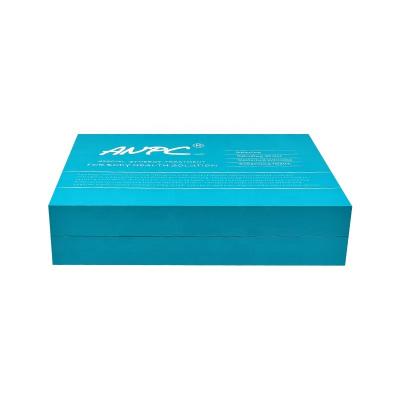 China DEAR IDEAR Recycled Materials Factory Price Custom Boxes With Logo Rectangle Blue Wooden MDF Gift Beauty Boxes Packaging For Cosmetic for sale