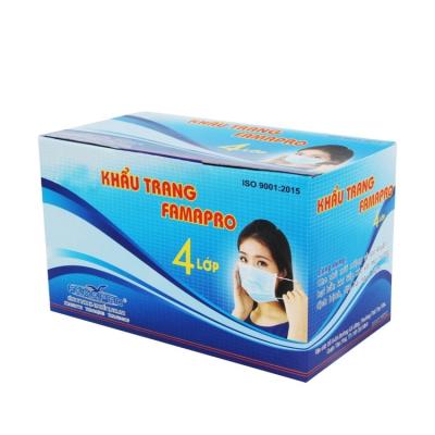 China IDEAR Recyclable Custom Printed Disposable Nonwoven Surgical Face Mask Packing Box 50 Pcs Medical Package Paper Box for sale