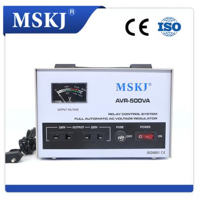 China AVR MSKJ AVR-500VA Single Phase AVR Indicator Automatic Voltage Stabilizer AC 220v for sale