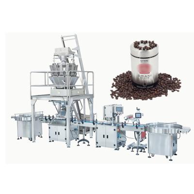 China Food CE Automatic Multi Head Weigher Weighing Almond Packing Machiney Coffee Beans Jar Filling Capping Packing Machine for sale