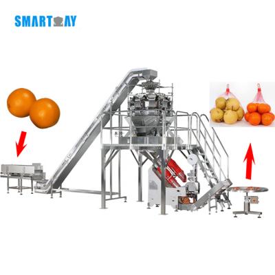 China mesh bag/industry mesh pouch netting automatic weighing orange packing machine net bag for peanut orange for sale