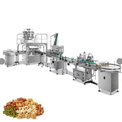 China Automatic Plastic Jar Granule Material Filling Jar Bottle Auto-Weiging Capping Packing Machine For Spice Powder for sale