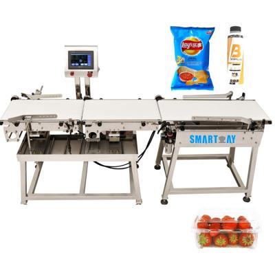 China Check Weighing Industry High Accuracy Food 30kg Range Belt Conveyor Check Weigher High Accuracy Automatic Weighing Machine For Bag Jar Bottle Tin Can à venda