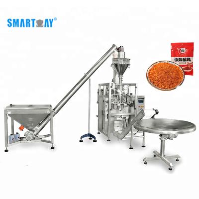 Cina High Efficiency Fully Automatic Auger Filler Weighing Bag Granules Paprika Seed Salt Sealing Seasoning Spices Powder Pouch Packaging Machine in vendita