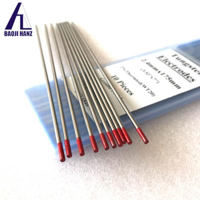 China TIG Welding WT20 RED Tip Thoriated Tungsten Rod For TIG Welding Electrode for sale