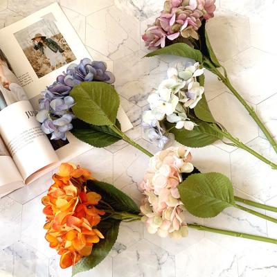 China Hot Sale High Quality Hydrangea Durable Flower Artificial Flowers Wedding Home Decorative Flowers for sale