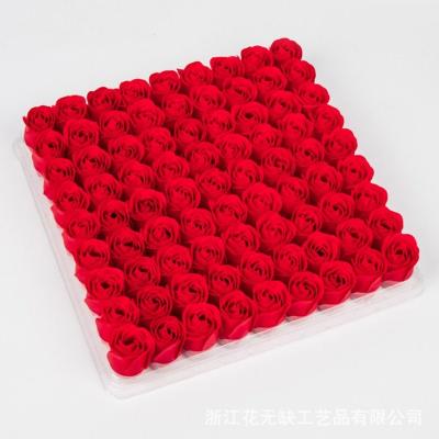 China Soap Three-Layer 50PCS/Lot High Quality Soap Without Foundation Artificial Rose Head For Wedding Valentine's Day Gift for sale