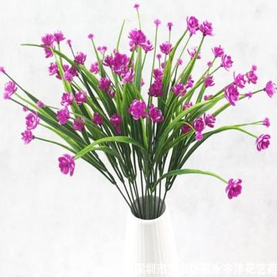 China Hotsale Artificial Flower Seven Fork Spring Plastic Peony Grass Small Plastic Flowers For Wedding Home Decoration for sale