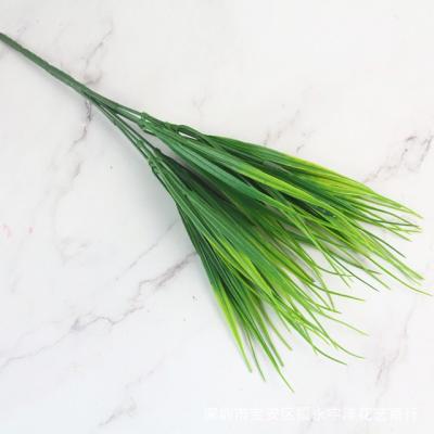 China Plastic Flower Manufacturers Wholesale 7 Fork Grass Artificial Plastic Flowers For Home Outdoor Decoration for sale