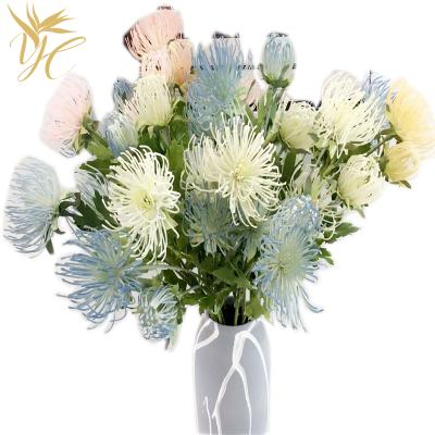 China Wholesale Silk Flower Artificial Silk Crab Dandelion Colorful Chrysanthemum For Home Wedding Decoration for sale