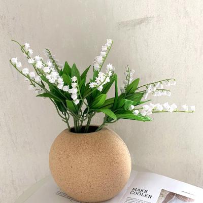 China Plastic& hot sale artificial silk lily of the valley flowers wedding home decorative flowers for sale