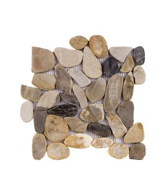 China Promotion Price Pebbles Stone Art Mosaic Flooring for sale