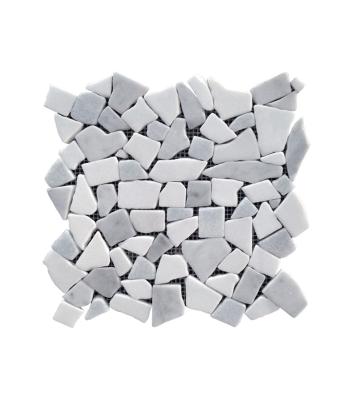 China Factory Price Carrara Rock Creek Stone Mosaic Flooring for sale