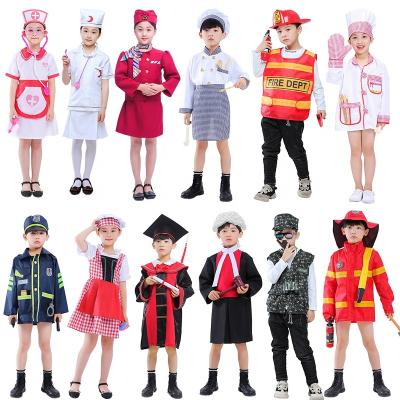 China Halloween Navy Cook Career Pilot Costume Kids Police Nurses Nurses Doctors Role Play Costume Children Worker Eco-Friendly Cosplay for sale