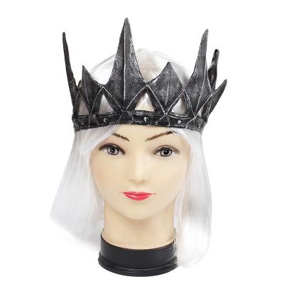 China Vinyl Halloween Vintage Crown King Crown Headwear Fancy Dress Accessories Birthday Headband Party Costume Adult Props for sale