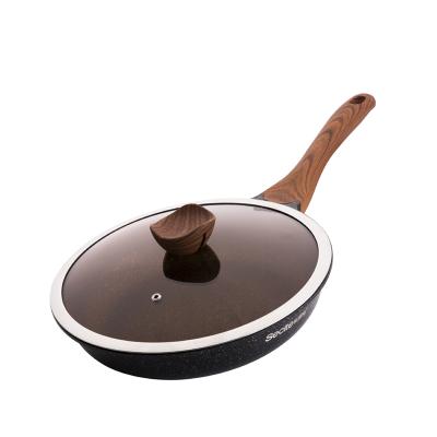 China China supplier quality non stick frying pan cookware 28cm viable marble fry pan for sale