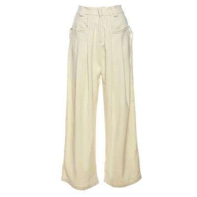 China New Summer Women's Solid Color High Waist Loose Casual Straight Pants Anti-Static for sale