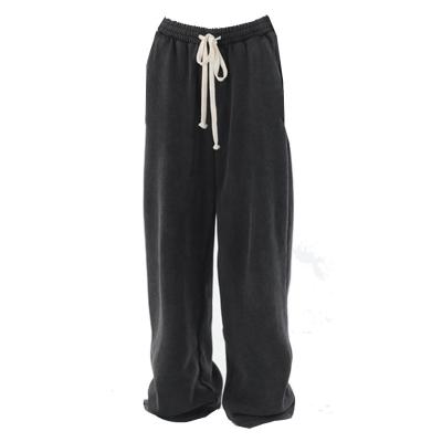 China Anti-Static High Street Sports Casual Straight Leg Fashion Sweatpants Pants Wide Leg Pants Women for sale