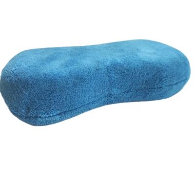 China Microfiber Terry Fabric Microfiber Car Wash Sponge, Microfiber Terry Sponge With Embroidery Logo for sale