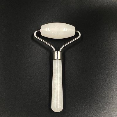 China Wholesale Custom Stone Face Lift Anti Aging Facial Natural Logo Quartz Face Massager Gua Sha Jade Roller for sale