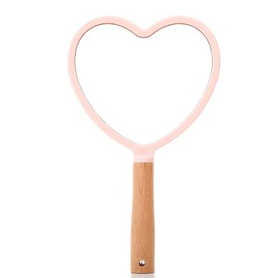 China Makes Apply Classic Vintage Makeup Single Handle Side Mirror Plastic Lace Oval Shape Princess Beauty Salon Mirrors Gift Makeup Mirror for sale