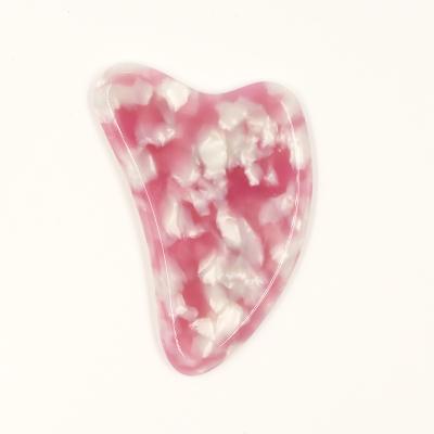 China Face Lift Heart Shape Gua Sha Tool Natural Stone Pink Rose Quartz Jade Gua Sha For Scrapers Face Massage for sale