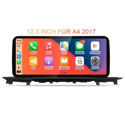 China dual system & YZG Remote Key 12.3 Inch 64GB Update Carplay Screen Replacement Android 10 Wireless Navigation For Audi A4 A5 Rhd 2017 2018 2019 2021 for sale