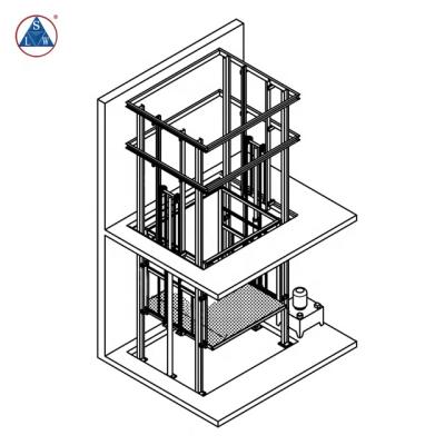 China Hotels 1000kg Electric Hydraulic Cargo Freight Elevator Warehouse Lift for sale