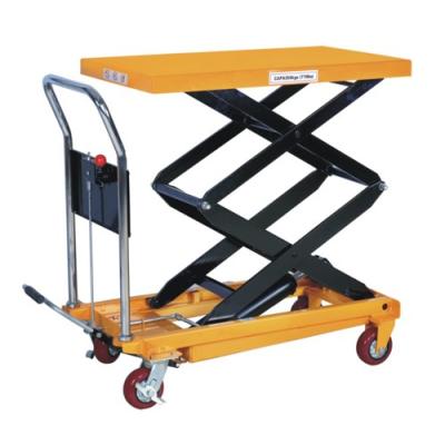 China Hotels 200kg Hydraulic Manual Motorcycle Lift Table for sale