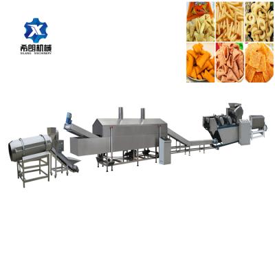 China Low Energy Fried Wheat Snacks Making Machine Automatic High Speed ​​Frying Wheat Snacks Extruded Production Line for sale