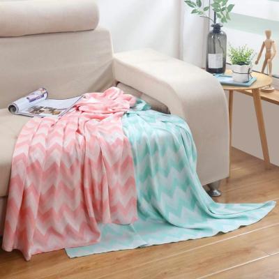 China Sustainable Wholesale Price Summer 100%bamboo Fiber Knitted Cooling Throw Blanket for sale